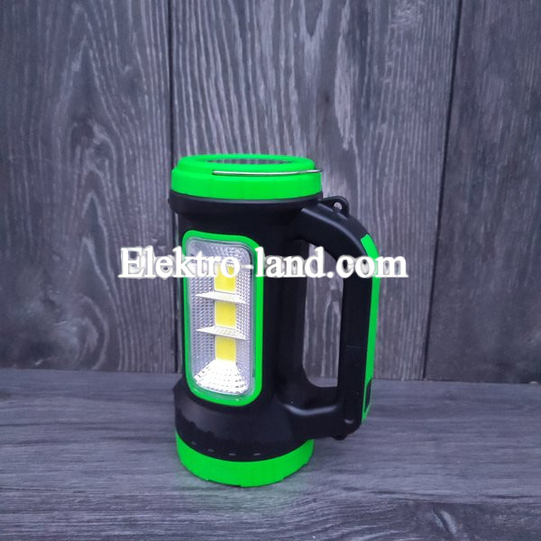 Портативный фонарь лампа светодиодный MH818A аккумуляторный с Power Bank солнечная батарея зарядка USB